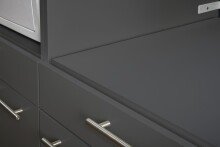 Waschmaschinenumbauschrank >LAUNDREEZY< in anthrazit - 185x162x67,5 (BxHxT)