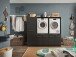 Waschmaschinenumbauschrank >LAUNDREEZY< in anthrazit - 185x162x67,5 (BxHxT)