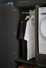 Waschmaschinenumbauschrank >LAUNDREEZY< in anthrazit - 235x200x67,5 (BxHxT)