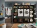 Waschmaschinenumbauschrank >LAUNDREEZY< in anthrazit - 235x200x67,5 (BxHxT)