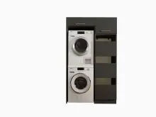 Waschmaschinenumbauschrank >LAUNDREEZY< in...