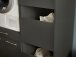 Waschmaschinenumbauschrank >LAUNDREEZY< in anthrazit - 117,5x200x67,5 (BxHxT)