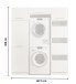 Waschmaschinenumbauschrank >LAUNDREEZY< in anthrazit - 167,5x200x67,5 (BxHxT)