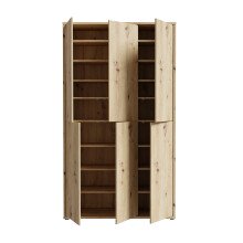 Schuhschrank >Alanna< in Artisan Eiche Dekor - 109,2x191,9x34,9cm (BxHxT)