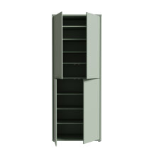 Schuhschrank >Alanna< in Salbei - 74,5x191,9x34,9cm (BxHxT)