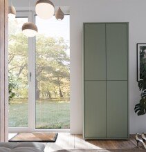 Schuhschrank >Alanna< in Salbei - 74,5x191,9x34,9cm (BxHxT)