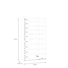 Schuhschrank >Alanna< in Secret grey - 109,2x191,9x34,9cm (BxHxT)