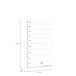 Schuhschrank >Alanna< in Secret grey - 109,2x191,9x34,9cm (BxHxT)