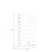 Schuhschrank >Alanna< in Secret grey - 109,2x191,9x34,9cm (BxHxT)