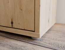 Schuhschrank >Alanna< in Artisan Eiche Dekor - 74,5x191,9x34,9cm (BxHxT)