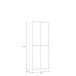 Schuhschrank >Alanna< in Artisan Eiche Dekor - 74,5x191,9x34,9cm (BxHxT)