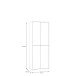 Schuhschrank >Alanna< in Artisan Eiche Dekor - 74,5x191,9x34,9cm (BxHxT)