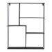 Wandregal >Mons< in Schwarz, Metall - 40,5x50x10,5cm (BxHxT)