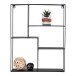 Wandregal >Mons< in Schwarz, Metall - 40,5x50x10,5cm (BxHxT)