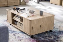 Couchtisch >BUFFALO< in Asteiche Bianco aus Echtholzfurnier - 115x70x44 (LxBxH)
