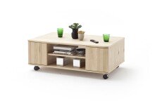 Couchtisch >BUFFALO< in Asteiche Bianco aus Echtholzfurnier - 115x70x44 (LxBxH)