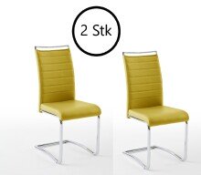 Freischwinger >CIVA< (2er-Set) in curry - 42x100x52cm (BxHxT)