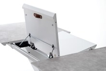 Esstisch >ACTOR< in MDF matt weiß lackiert / Keramik - 160x90x76x3 (LxBxHxT)