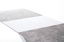 Esstisch >ACTOR< in MDF matt weiß lackiert / Keramik - 160x90x76x3 (LxBxHxT)