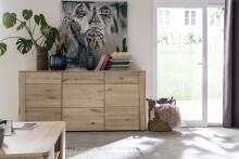 Esstisch >BUFFALO< in Asteiche Bianco - 160x90x78 (LxBxH)