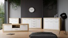 Kommode >La Serena< in Artisan Eiche - 83,2x91,5x34cm (BxHxT)