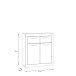 Kommode >La Serena< in Artisan Eiche - 83,2x91,5x34cm (BxHxT)