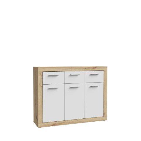 Kommode >La Serena< in Artisan Eiche - 117,9x91,5x34cm (BxHxT)