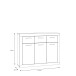 Kommode >La Serena< in Artisan Eiche - 117,9x91,5x34cm (BxHxT)