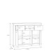 Kommode >La Serena< in Artisan Eiche - 117,9x91,5x34cm (BxHxT)
