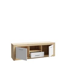 Lowboard >La Serena< in Artisan Eiche - 147,8x49,9x41cm (BxHxT)