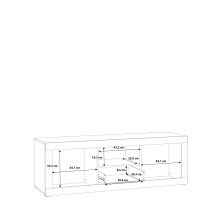 Lowboard >La Serena< in Artisan Eiche - 147,8x49,9x41cm (BxHxT)