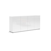 Sideboard >Mister< in weiss, Lack Hochglanz - 180x80x38cm (BxHxT)