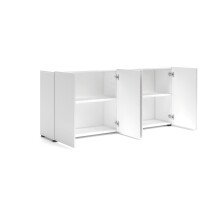 Sideboard >Mister< in weiss, Lack Hochglanz - 180x80x38cm (BxHxT)