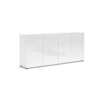 Sideboard >Mister< in weiss, Lack Hochglanz - 180x80x38cm (BxHxT)