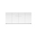 Sideboard >Mister< in weiss, Lack Hochglanz - 180x80x38cm (BxHxT)