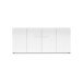 Sideboard >Mister< in weiss, Lack Hochglanz - 180x80x38cm (BxHxT)