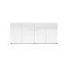 Sideboard >Mister< in weiss, Lack Hochglanz - 180x80x38cm (BxHxT)
