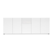 Sideboard >Mister< in weiss, Lack Hochglanz - 225x80x38cm (BxHxT)