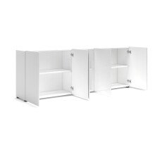 Sideboard >Mister< in weiss, Lack Hochglanz - 225x80x38cm (BxHxT)