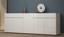 Sideboard >Mister< in weiss, Lack Hochglanz -...
