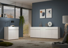 Sideboard >Mister< in weiss, Lack Hochglanz -...