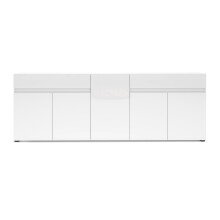 Sideboard >Mister< in weiss, Lack Hochglanz - 225x80x38cm (BxHxT)