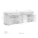Sideboard >Mister< in weiss, Lack Hochglanz - 225x80x38cm (BxHxT)