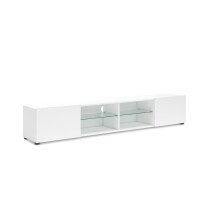 Lowboard >Mister< in weiss, Lack Hochglanz - 225x40x38cm (BxHxT)