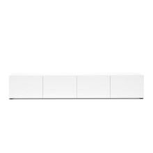 Lowboard >Mister< in weiss, Lack Hochglanz - 225x40x38cm (BxHxT)