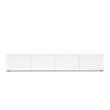 Lowboard >Mister< in weiss, Lack Hochglanz - 225x40x38cm (BxHxT)