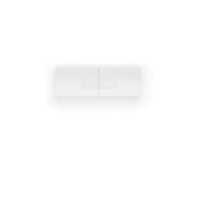Hängeschrank >Mister< in weiss, Lack Hochglanz - 113x38x30cm (BxHxT)