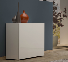 Sideboard >Mister< in weiss, Lack Hochglanz -...