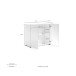 Sideboard >Mister< in weiss, Lack Hochglanz - 90x80x38cm (BxHxT)