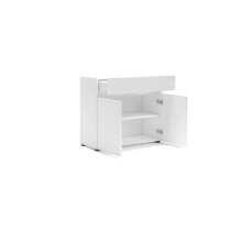 Sideboard >Mister< in weiss, Lack Hochglanz - 90x80x38cm (BxHxT)